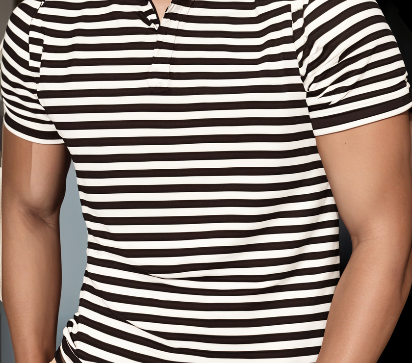 Mack Jonney Men's Striped Cotton Rich Polo T Shirt | Collar Tshirts | Half Sleeves | Stripe-Regular Fit