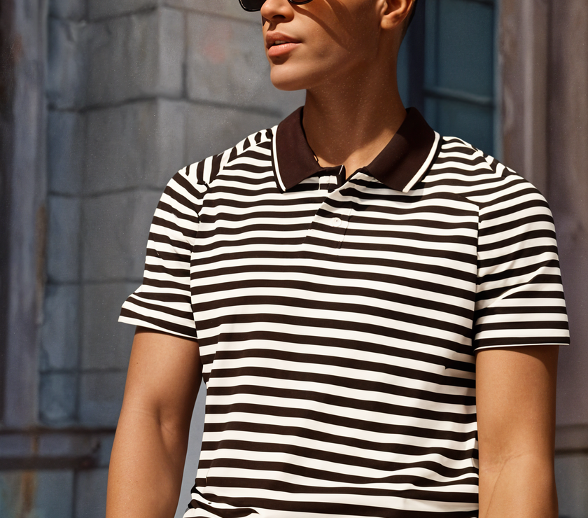 Mack Jonney Men's Striped Cotton Rich Polo T Shirt | Collar Tshirts | Half Sleeves | Stripe-Regular Fit