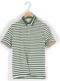 Mack Jonney Men's Striped Cotton Rich Polo T Shirt | Collar Tshirts | Half Sleeves | Stripe-Regular Fit