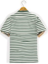 Mack Jonney Men's Striped Cotton Rich Polo T Shirt | Collar Tshirts | Half Sleeves | Stripe-Regular Fit