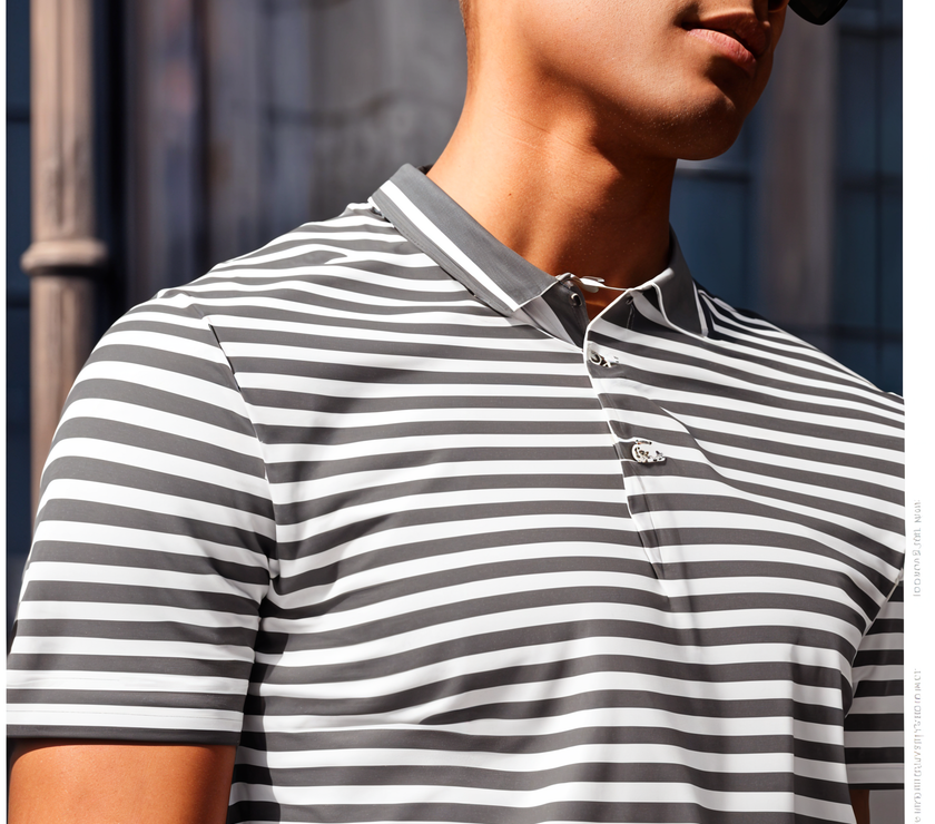 Mack Jonney Men's Striped Cotton Rich Polo T Shirt | Collar Tshirts | Half Sleeves | Stripe-Regular Fit