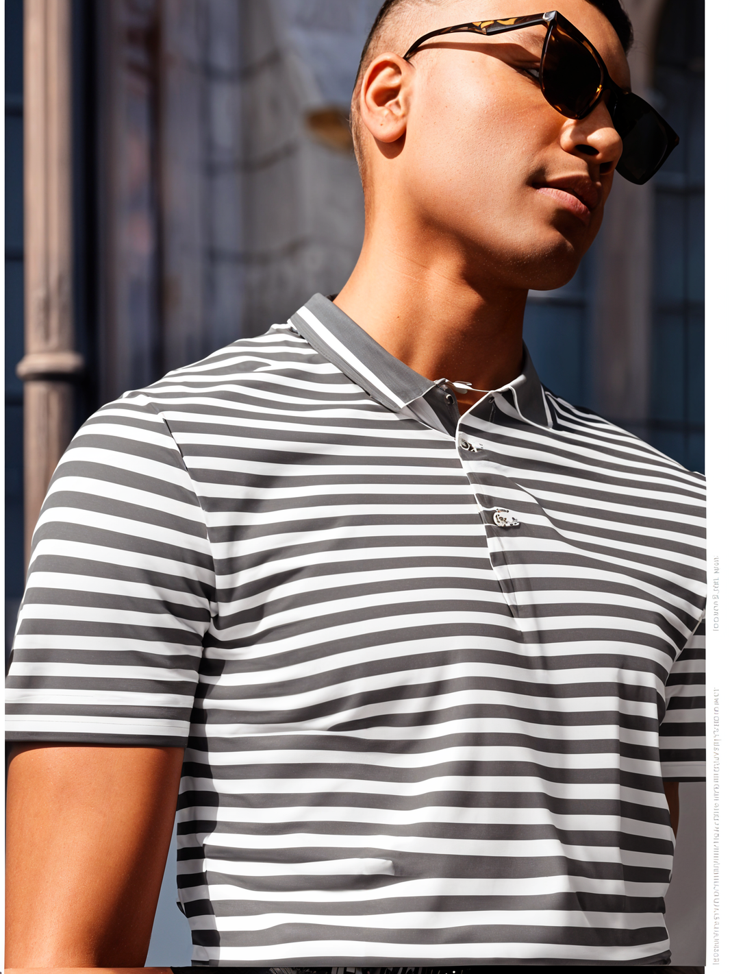 Mack Jonney Men's Striped Cotton Rich Polo T Shirt | Collar Tshirts | Half Sleeves | Stripe-Regular Fit