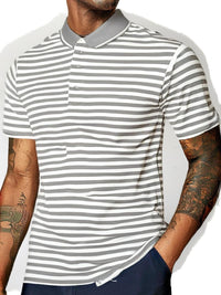 Mack Jonney Men's Striped Cotton Rich Polo T Shirt | Collar Tshirts | Half Sleeves | Stripe-Regular Fit