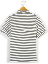 Mack Jonney Men's Striped Cotton Rich Polo T Shirt | Collar Tshirts | Half Sleeves | Stripe-Regular Fit