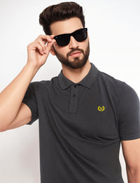 Mack Jonney Men’s Solid Premium Pique Cotton Black Color Polo T Shirt | Polo Tshirts | Half Sleeves | Solid-Regular Fit
