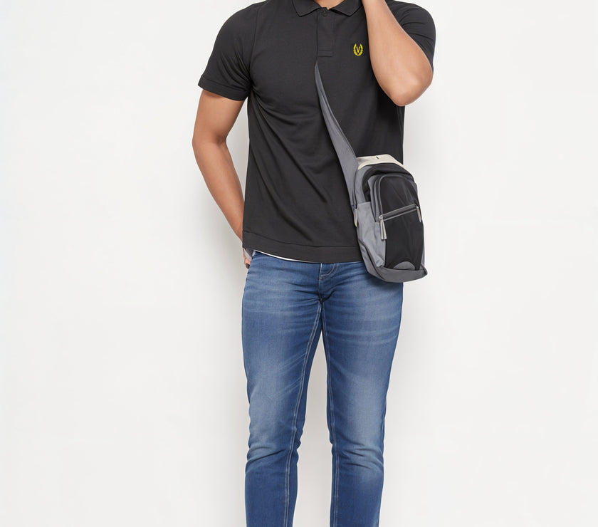 Mack Jonney Men’s Solid Premium Pique Cotton Black Color Polo T Shirt | Polo Tshirts | Half Sleeves | Solid-Regular Fit