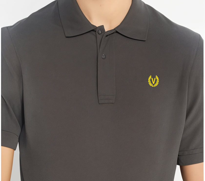 Mack Jonney Men’s Solid Premium Pique Cotton Black Color Polo T Shirt | Polo Tshirts | Half Sleeves | Solid-Regular Fit