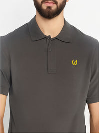 Mack Jonney Men’s Solid Premium Pique Cotton Black Color Polo T Shirt | Polo Tshirts | Half Sleeves | Solid-Regular Fit