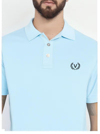 Mack Jonney Men’s Solid Premium Pique Cotton Skyblue Color Polo T Shirt | Polo Tshirts | Half Sleeves | Solid-Regular Fit