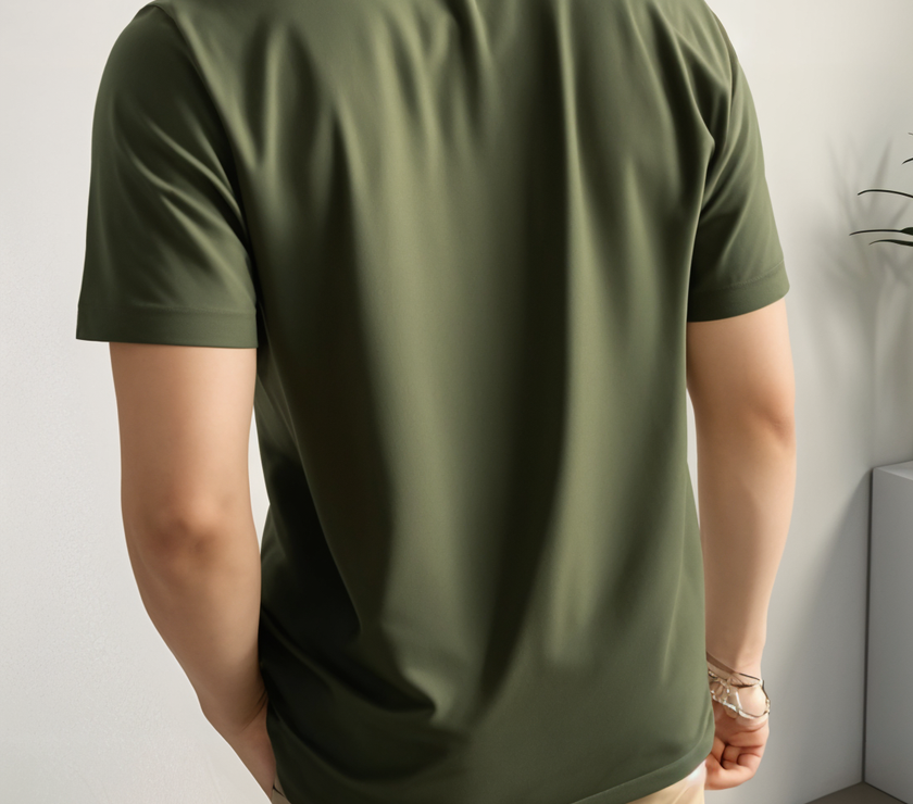 Mack Jonney Ribbed |Regular Fit | Half Sleeves 100% Cotton Polo Neck Self Design With Zip T-Shirt for Men