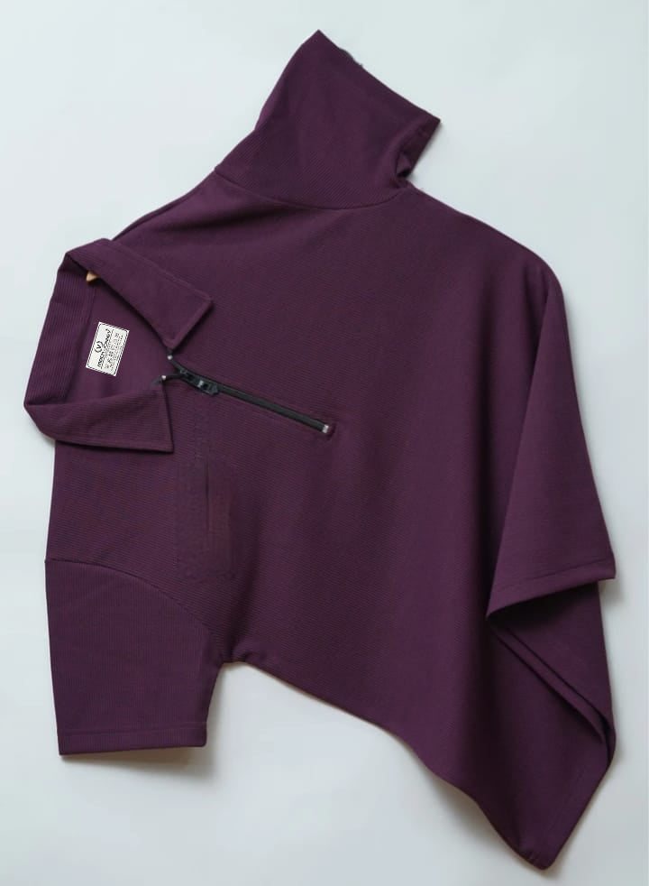Mack Jonney Ribbed |Regular Fit | Half Sleeves 100% Cotton Polo Neck Self Design With Zip T-Shirt for Men