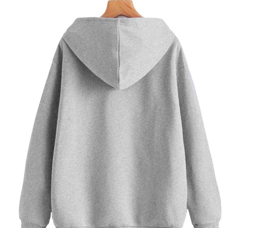 Mack Jonney Grey Melange Solid Hooded Cotton Fleece Sweatshirt for Men