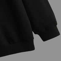 Mack Jonney Black Solid Round Neck Cotton Fleece Sweatshirt for Men