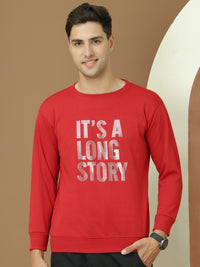 Mack Jonney Regular Fit Maroon Printed Sweatshirt For Men