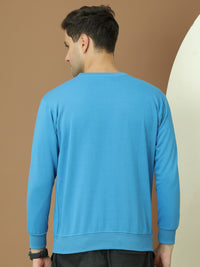 Mack Jonney Regular Fit Blue Printed Sweatshirt For Men