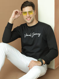 Mack Jonney Regular Fit Black Printed Sweatshirt For Men