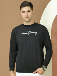 Mack Jonney Regular Fit Black Printed Sweatshirt For Men
