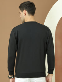 Mack Jonney Regular Fit Black Printed Sweatshirt For Men