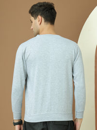 Mack Jonney Regular Fit Grey Printed Sweatshirt For Men