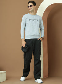 Mack Jonney Regular Fit Grey Printed Sweatshirt For Men