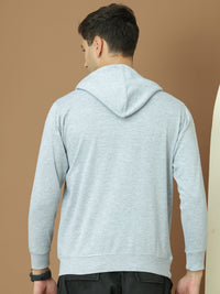 Mack Jonney Regular Fit Grey Printed Hoodie For Men