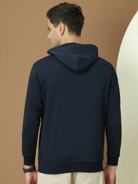 Mack Jonney Regular Fit Blue Printed Hoodie For Men