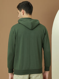 Mack Jonney Regular Fit Green Solid Hoodie For Men