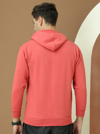 Mack Jonney Regular Fit Pink Solid Hoodie For Men