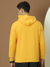 Mack Jonney Regular Fit Yellow Solid Hoodie For Men