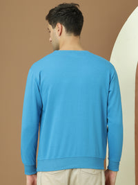 Mack Jonney Regular Fit Blue Solid Sweatshirt For Men