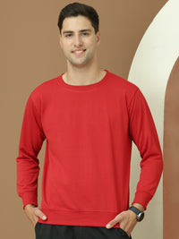 Mack Jonney Regular Fit Maroon Solid Sweatshirt For Men