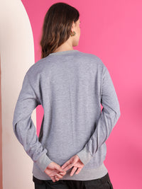 Mack Jonney Regular Fit Grey Solid Sweatshirt For Women