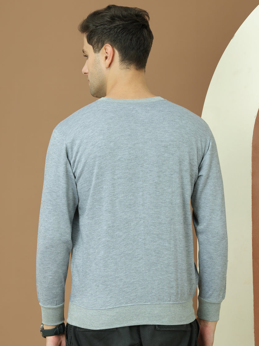 Mack Jonney Regular Fit Grey Solid Sweatshirt For Men