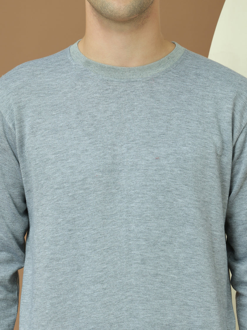 Mack Jonney Regular Fit Grey Solid Sweatshirt For Men