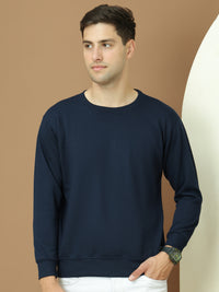 Mack Jonney Regular Fit Blue Solid Sweatshirt For Men