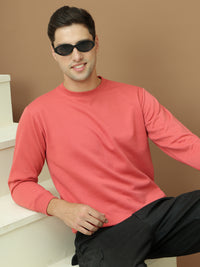 Mack Jonney Regular Fit Pink Solid Sweatshirt For Men