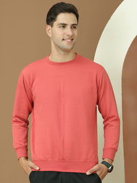 Mack Jonney Regular Fit Pink Solid Sweatshirt For Men