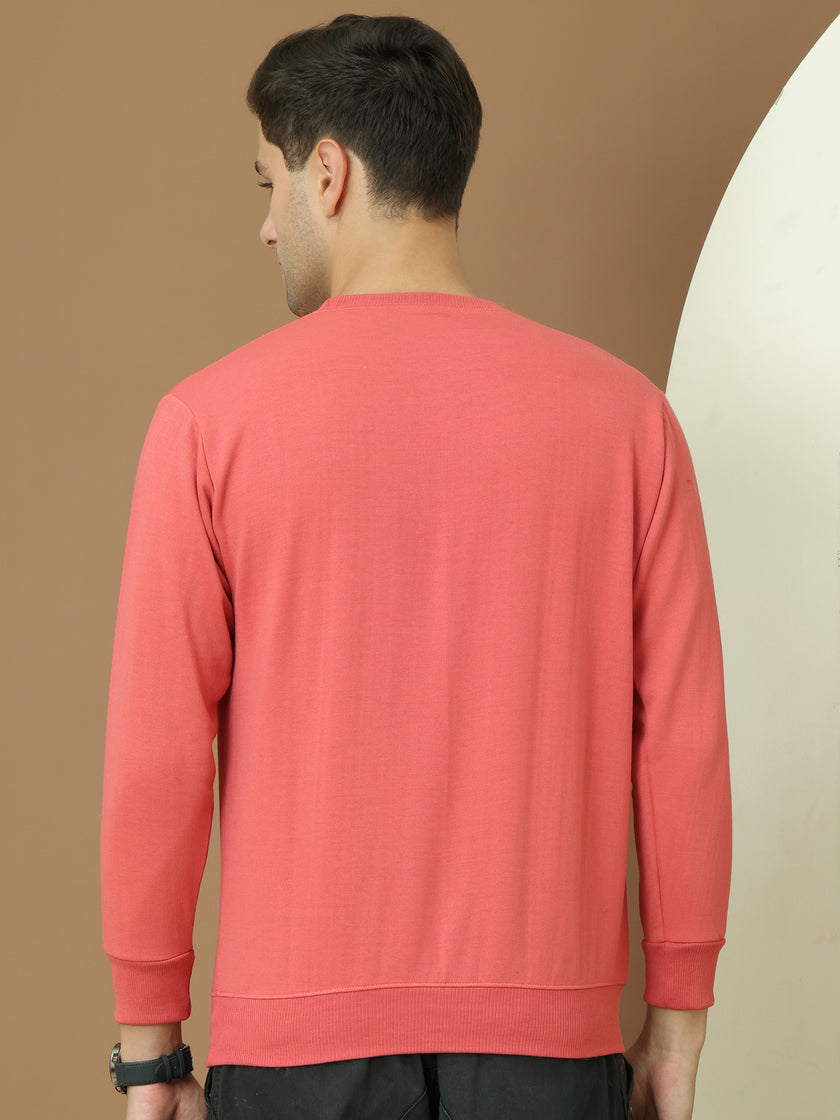 Mack Jonney Regular Fit Pink Solid Sweatshirt For Men