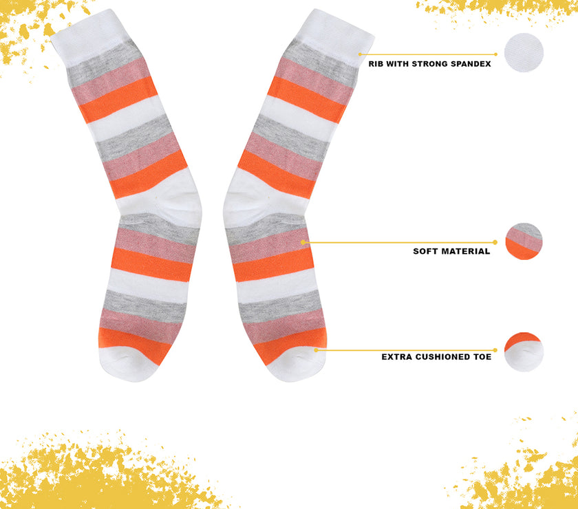 Mack Jonney Mens Calf Length Cotton Socks (Pack of 3)