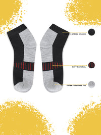 Mack Jonney Mens Ankle Length Cotton Socks (Pack of 3)