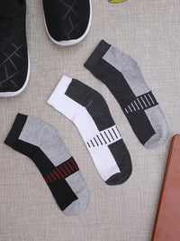 Mack Jonney Mens Ankle Length Cotton Socks (Pack of 3)
