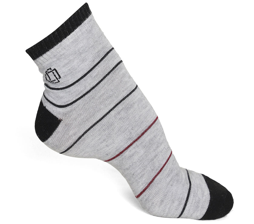 Mack Jonney Mens Ankle Length Cotton Socks (Pack of 3)