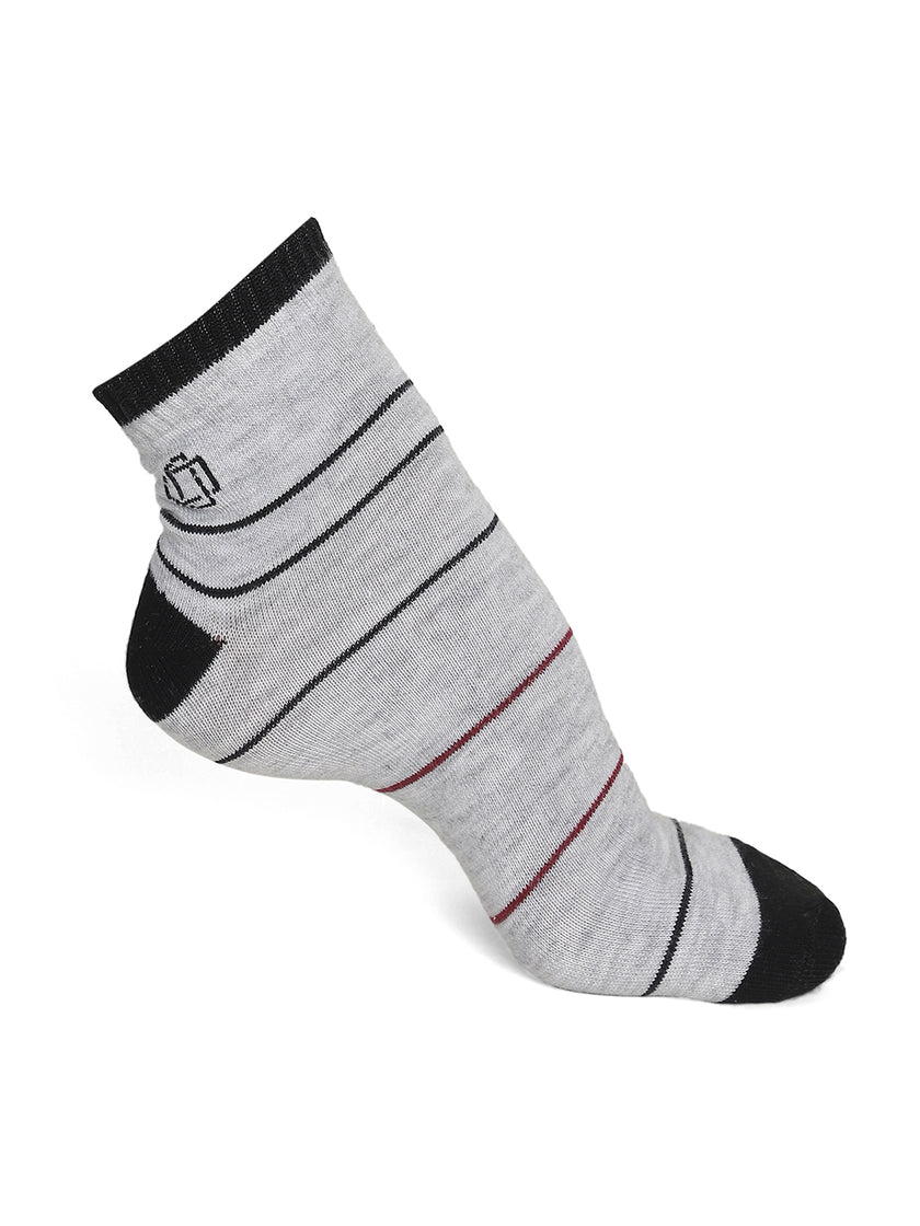 Mack Jonney Mens Ankle Length Cotton Socks (Pack of 3)