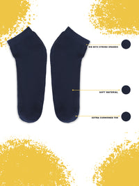 Mack Jonney Mens Ankle Length Cotton Socks (Pack of 3)