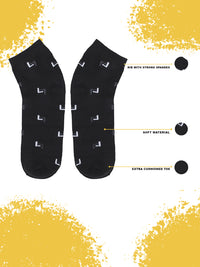 Mack Jonney Mens Ankle Length Cotton Socks (Pack of 5)