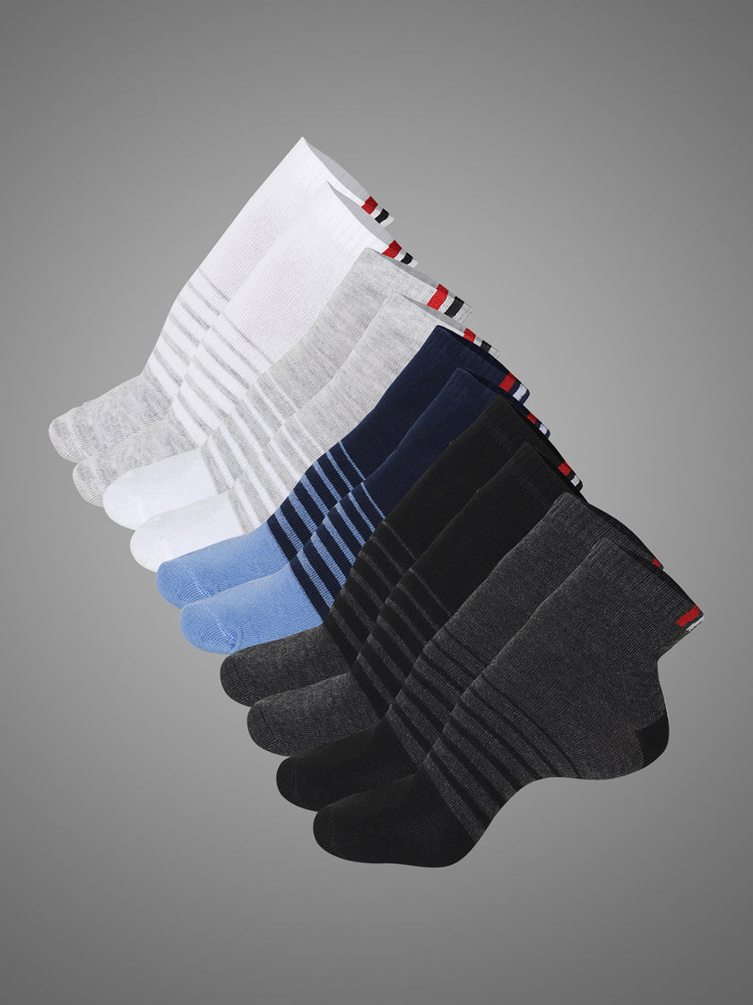 Mack Jonney Mens Ankle Length Cotton Socks (Pack of 5)