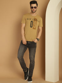 Mack Jonney Round Neck Cotton Printed Mud T-Shirt for Men