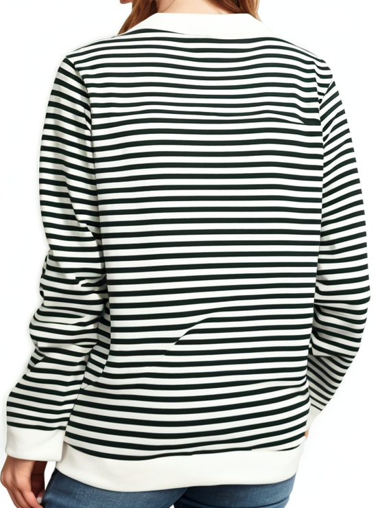 Mack Jonney Women Striped T-Shirt || T-Shirt for Women || Full Sleeve T Shirt || T-Shirt
