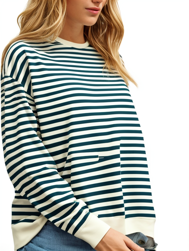 Mack Jonney Women Striped T-Shirt || T-Shirt for Women || Full Sleeve T Shirt || T-Shirt