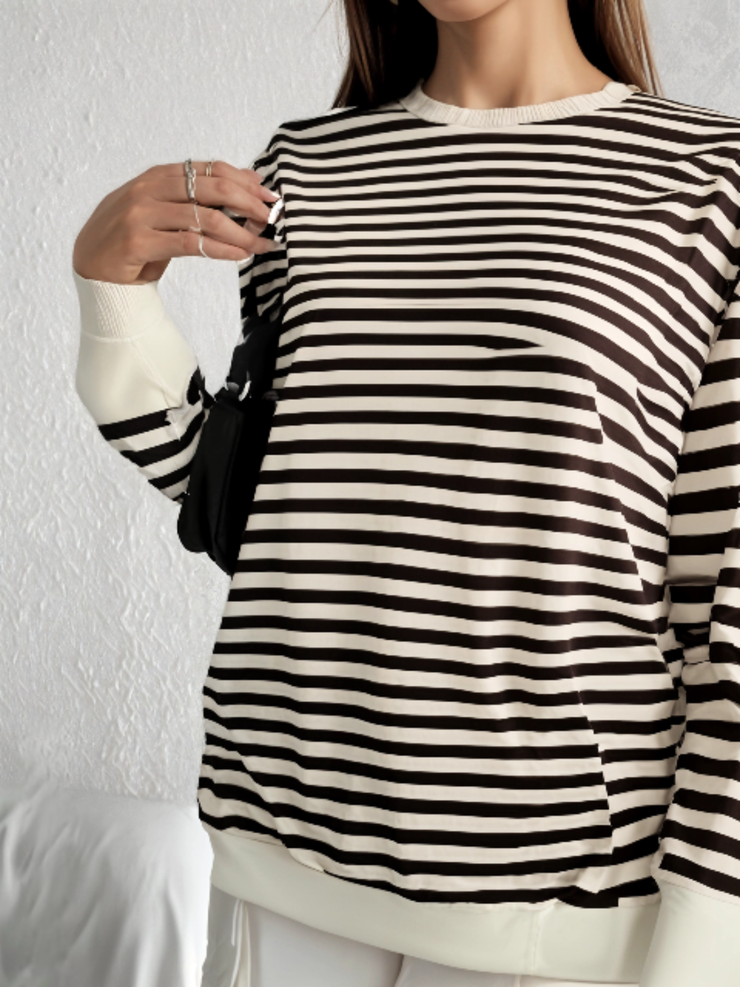 Mack Jonney Women Striped T-Shirt || T-Shirt for Women || Full Sleeve T Shirt || T-Shirt
